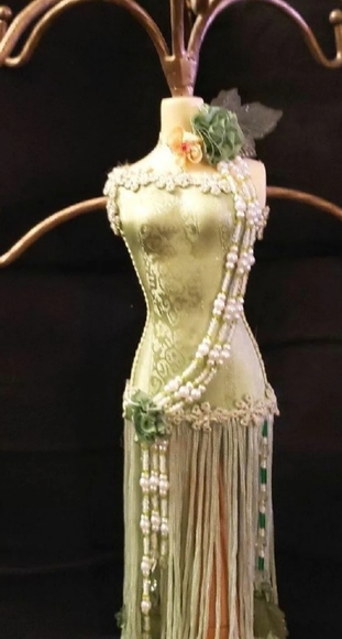 Fringe & Bead Lady Jewelry Tree